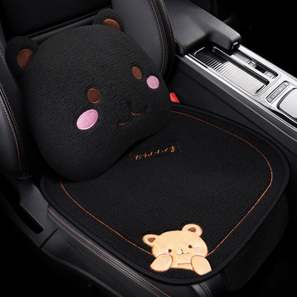 Car Cushion Winter Plush Three-piece Set