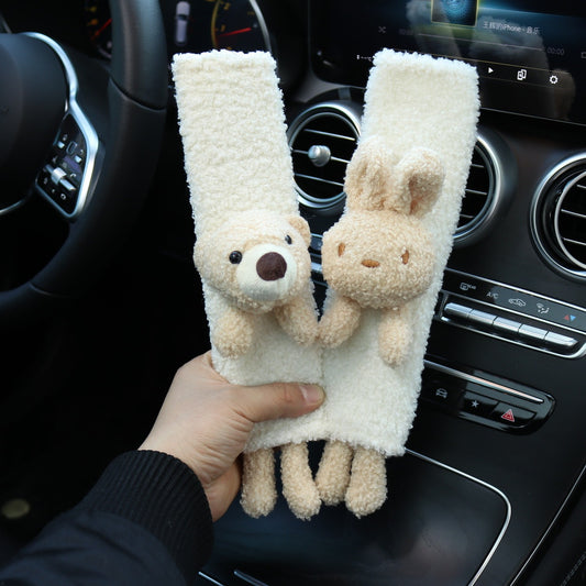 Adorable Cartoon Plush Car Seatbelt Shoulder Protector