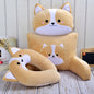 Corgi & Shiba Inu Cartoon Car Pillow Set – Headrest, Neck & Lumbar Support