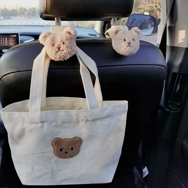 Adorable Bear Head Car Seat Hook – Cute & Practical