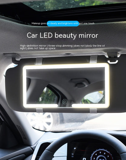 Dimmable LED Sun Visor Vanity Mirror – Precision Lighting for Flawless Touch-Ups