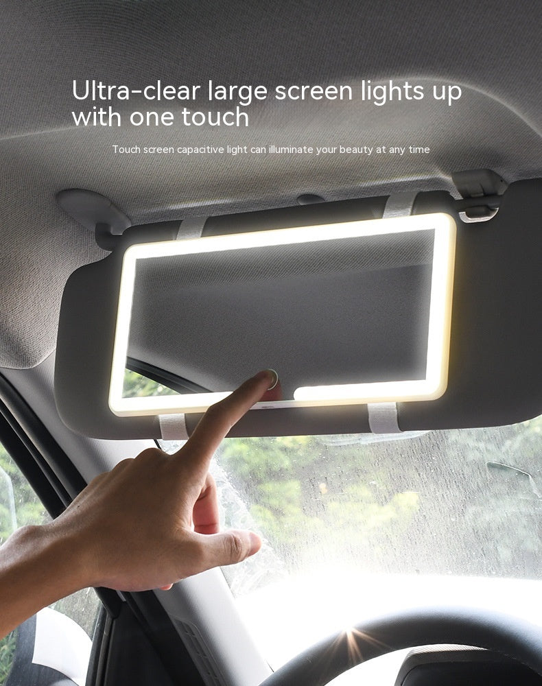 Dimmable LED Sun Visor Vanity Mirror – Precision Lighting for Flawless Touch-Ups