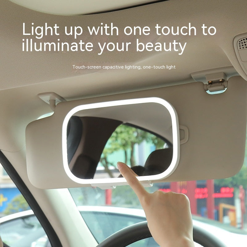 Touch-Activated LED Car Sun Visor Makeup Mirror