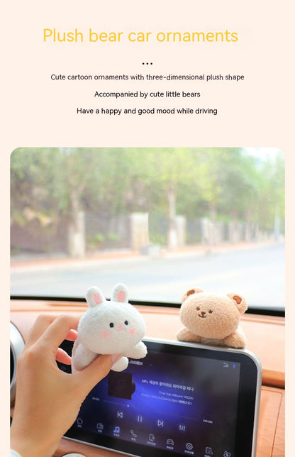 Cute Plush Car Dashboard Decor – Adorable Doll Accent for Your Vehicle