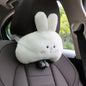 Cute little white rabbit car seat pillow