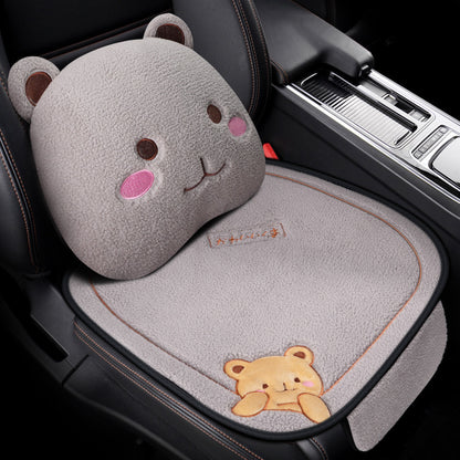 Car Cushion Winter Plush Three-piece Set