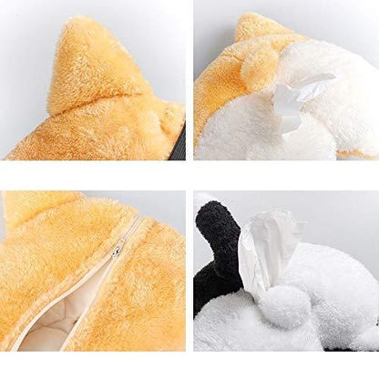 Corgi Butt Plush Tissue Box Cover – Cute & Soft Hanging Storage for Car