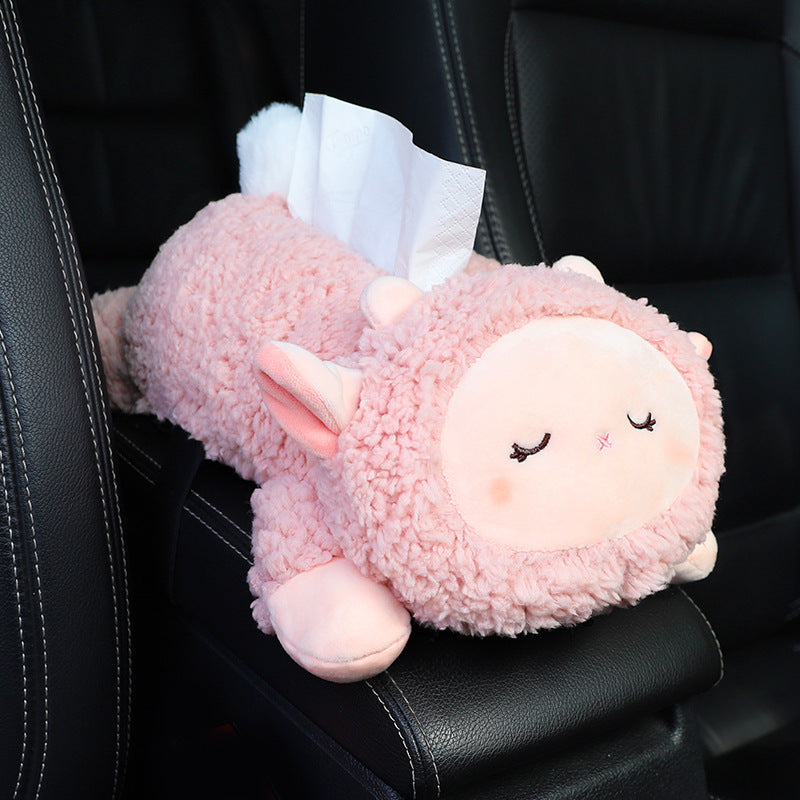 Cute Animal Car Tissue Armrest Box