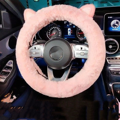 Women's Plush Cute Car Steering Wheel Cover