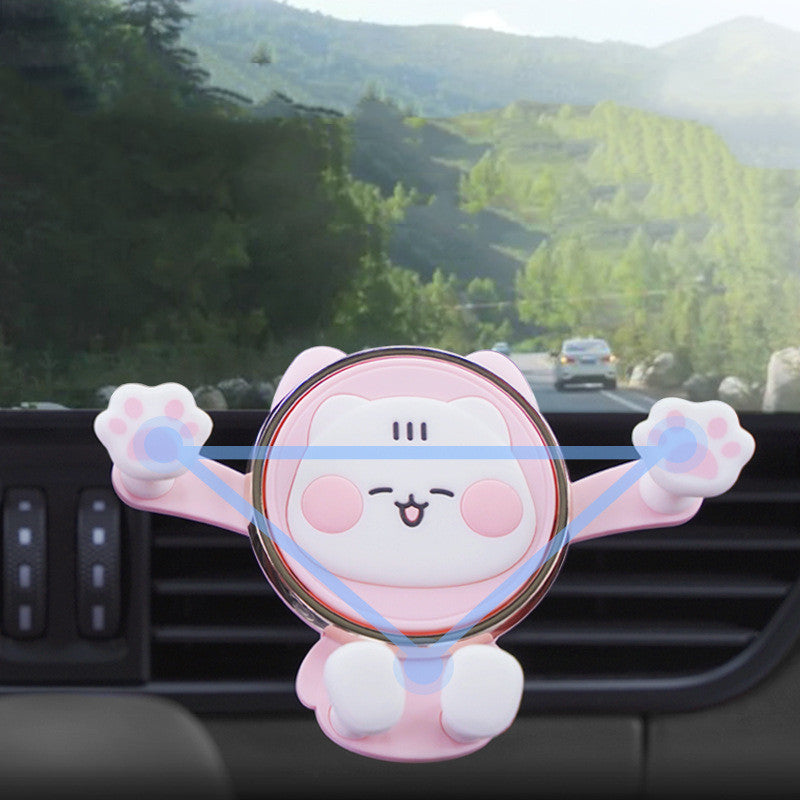 Whimsical Cartoon Car Phone Holder