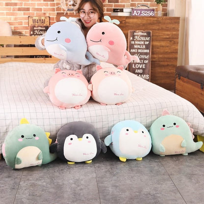 Cute Cartoon Plush Animal Hand Warmer Pillow – Warmth with a Touch of Fun