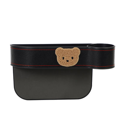 Cartoon Bear Car Seat Gap Storage Organizer – Cute and Practical Interior Solution