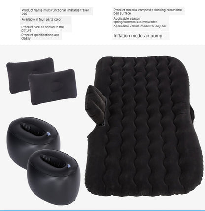 Inflatable Car Mattress – Travel Pillow Bed for Outdoor Comfort