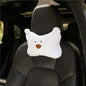 Cute Cartoon Bear Headrest & Neck Pillow – Plush Car Comfort