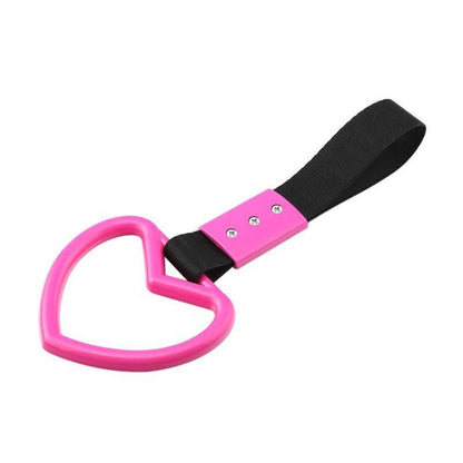 Tsukirawa JDM Heart-Shaped Car Static Belt – Decorative Warning Ring