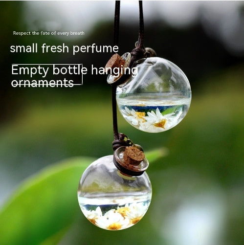 Empty Car Preserved Flower Perfume Bottle – Fire Extinguisher Pendant