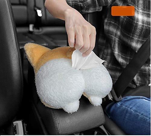 Corgi Butt Plush Tissue Box Cover – Cute & Soft Hanging Storage for Car