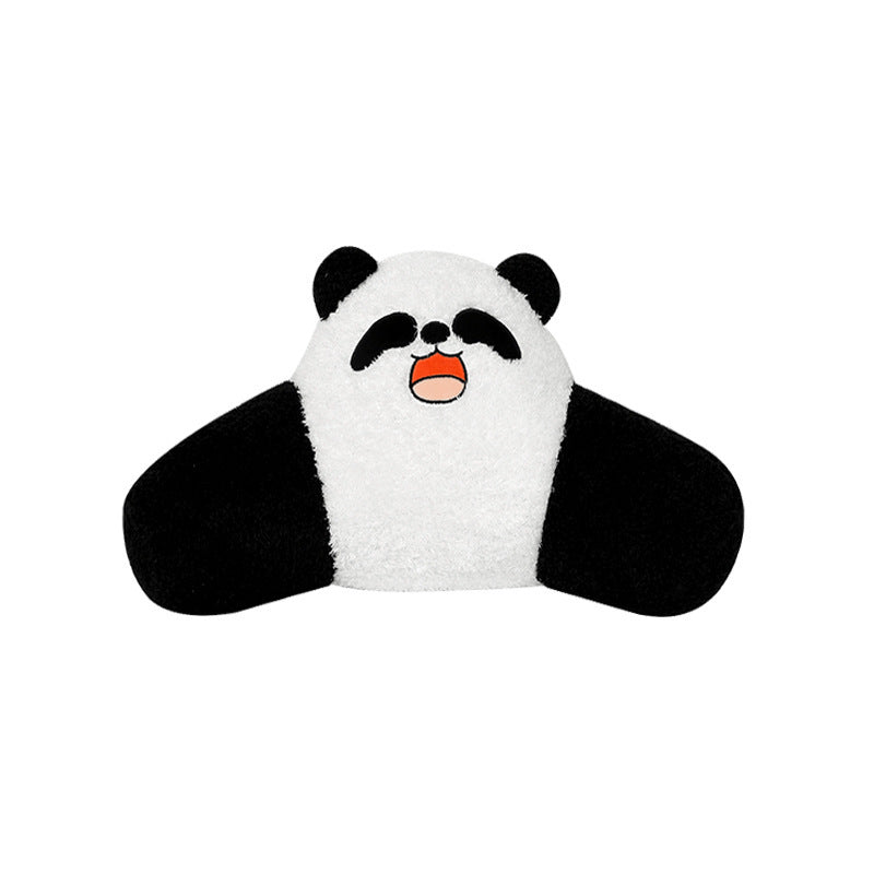 Panda Headrest & Lumbar Support Pillow – Flannelette Neck & Back Cushion