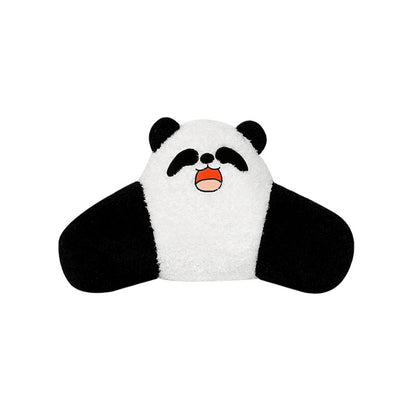 Panda Headrest & Lumbar Support Pillow – Flannelette Neck & Back Cushion