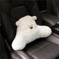 Cute Cartoon Bear Headrest & Neck Pillow – Plush Car Comfort