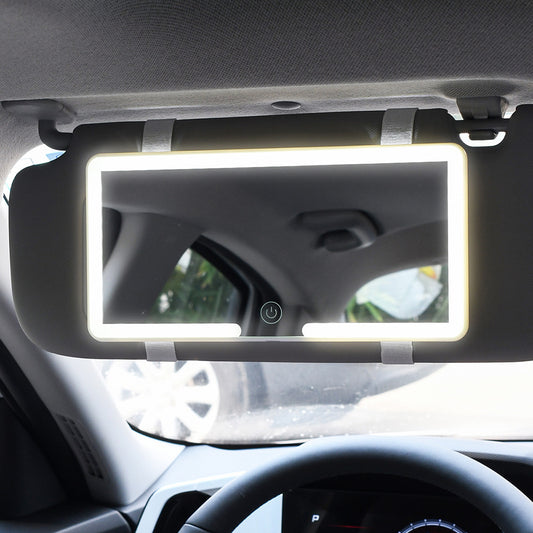 Dimmable LED Sun Visor Vanity Mirror – Precision Lighting for Flawless Touch-Ups