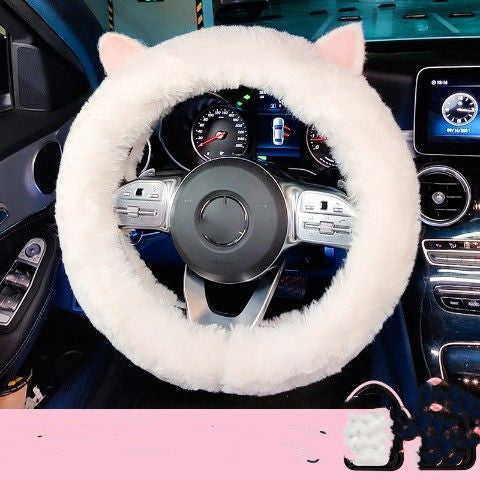 Women's Plush Cute Car Steering Wheel Cover