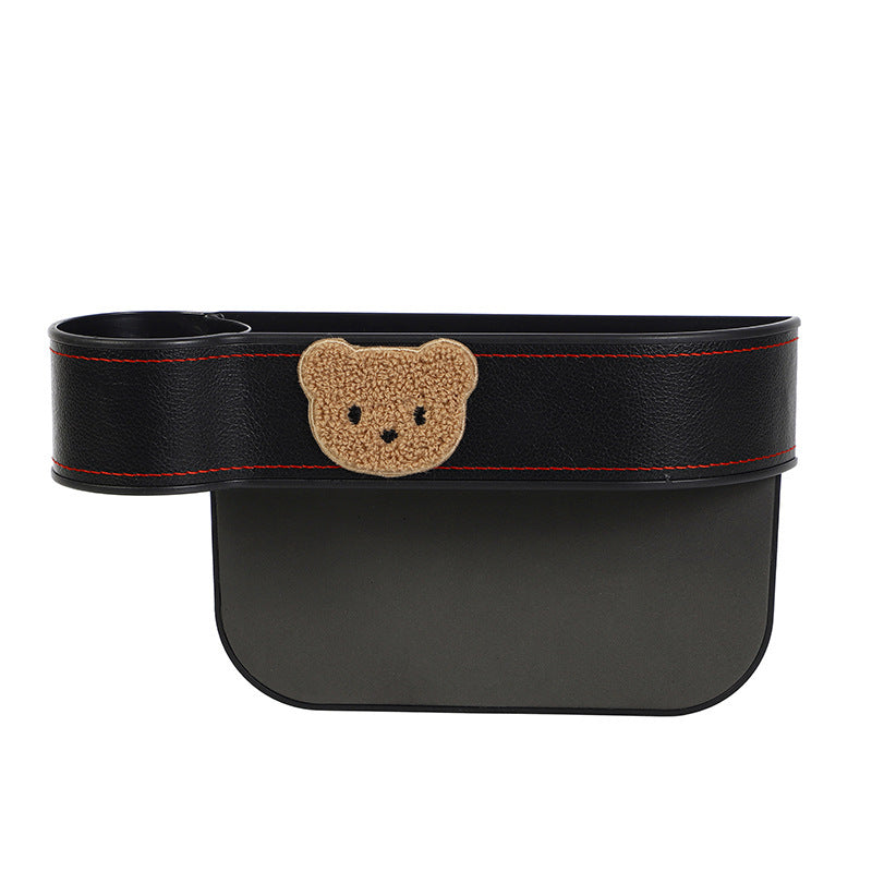 Cartoon Bear Car Seat Gap Storage Organizer – Cute and Practical Interior Solution