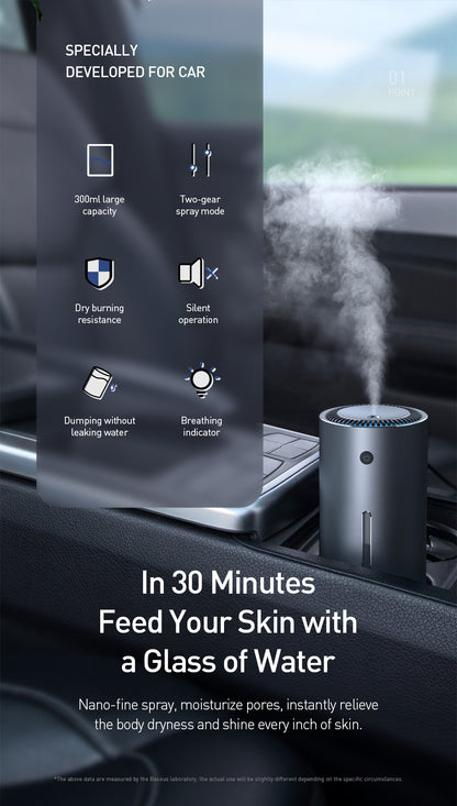 Car Humidifier BASEUS – Portable Air Moisturizer for a Fresh and Comfortable Drive