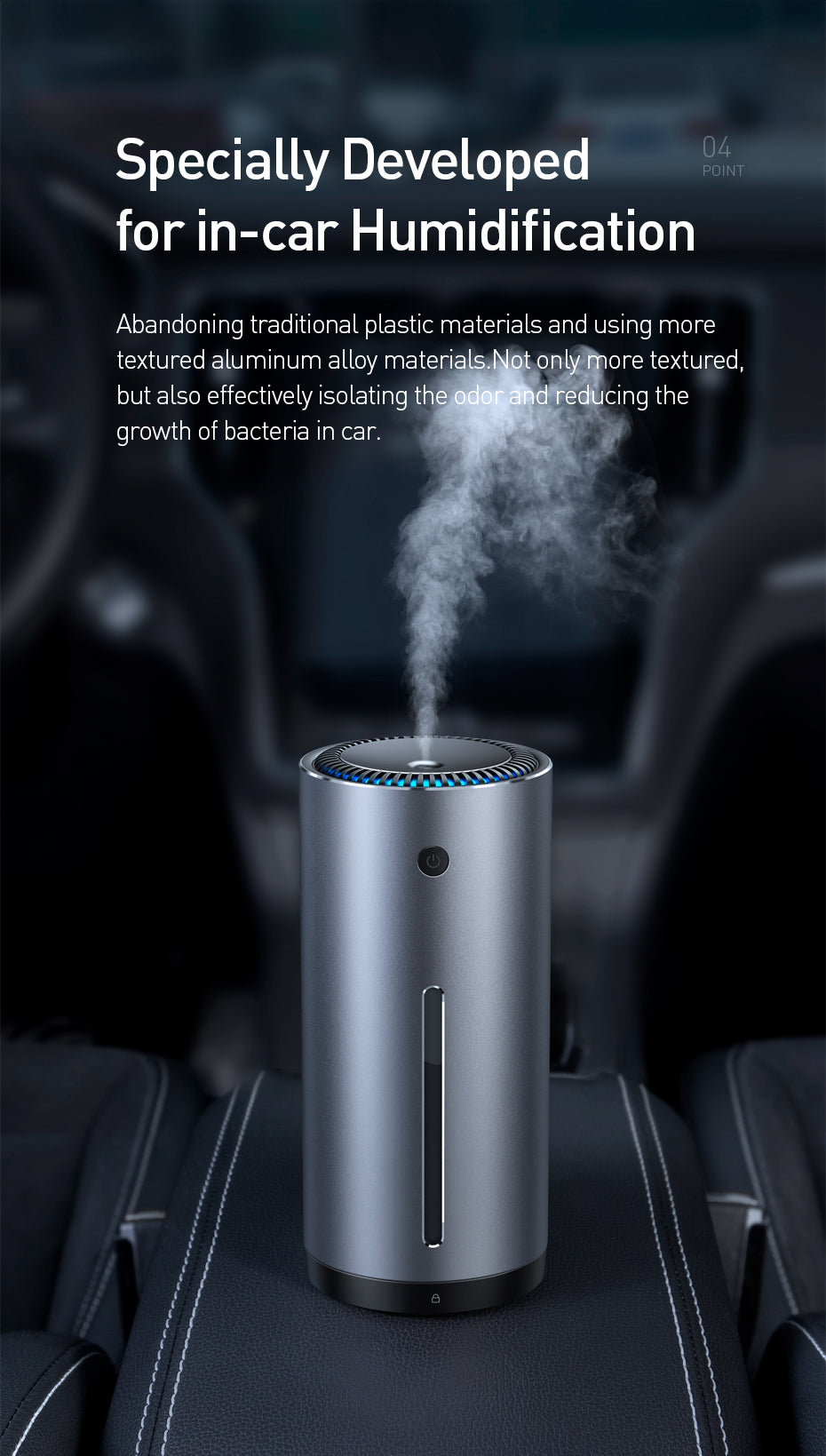 Car Humidifier BASEUS – Portable Air Moisturizer for a Fresh and Comfortable Drive